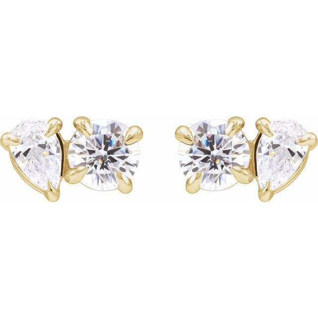 14k-yellow-1-1/6-ctw-lab-grown-diamond-two-stone-stud-earrings