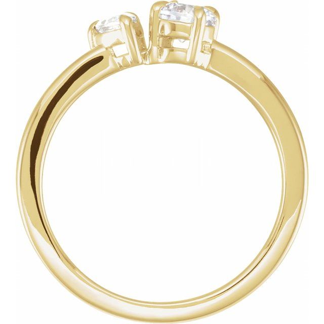 14k-yellow-5/8-ctw-lab-grown-diamond-two-stone-ring