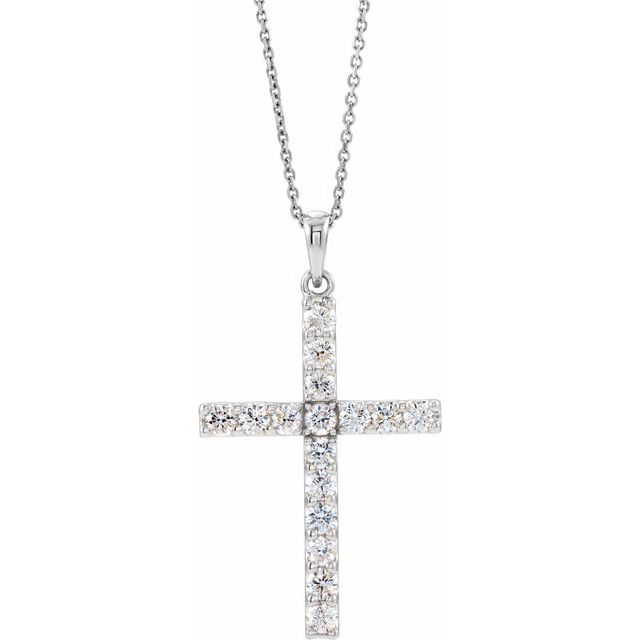 14k-yellow-1/8-ctw-lab-grown-diamond-cross-pendant