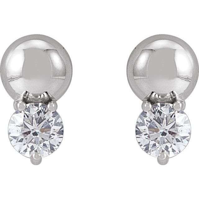14k-white-1/3-ctw-lab-grown-diamond-bead-earring