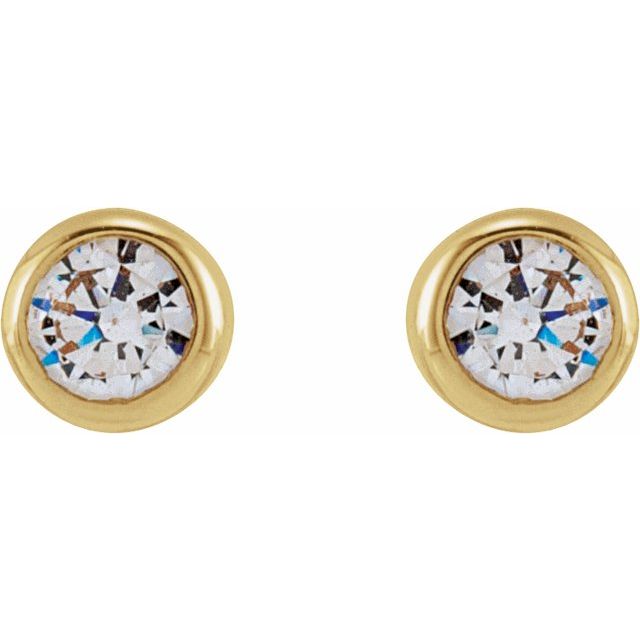 14k-yellow--round-1/6-ctw-lab-grown-diamond-earrings