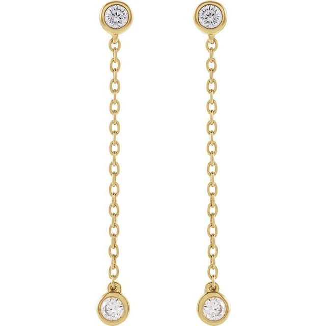 14k-yellow-1/4-ctw-lab-grown-diamond-chain-earrings