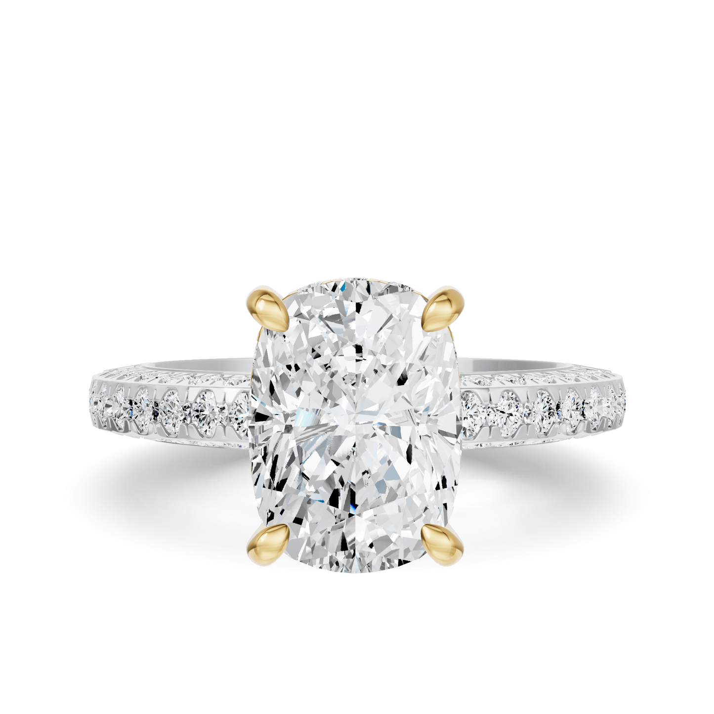 Hidden Halo Cathedral Eternity Band Ring