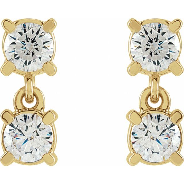 14k-yellow-1/2-ctw-lab-grown-diamond-two-stone-earrings