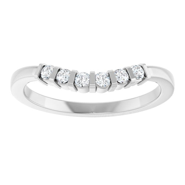 platinum-1/8-ctw-lab-grown-diamond-contour-band