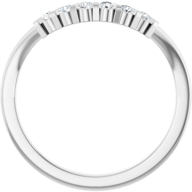platinum-1/8-ctw-lab-grown-diamond-contour-band