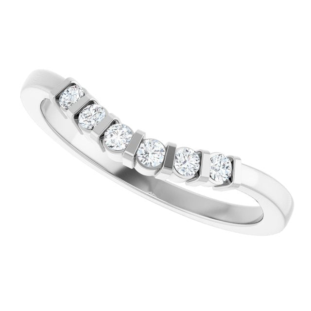 platinum-1/8-ctw-lab-grown-diamond-contour-band