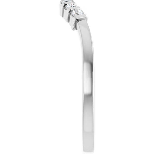 platinum-1/8-ctw-lab-grown-diamond-contour-band