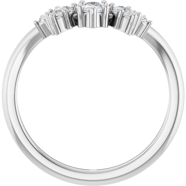 platinum-3/8-ctw-lab-grown-diamond-contour-band