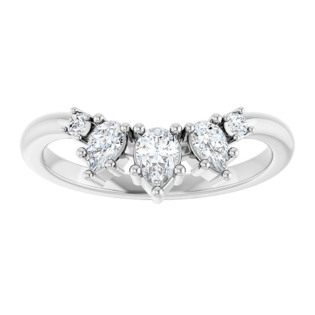 platinum-3/8-ctw-lab-grown-diamond-contour-band