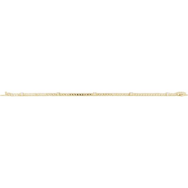 14k-yellow-1-3/4-ctw-lab-grown-diamond-7"-line-bracelet