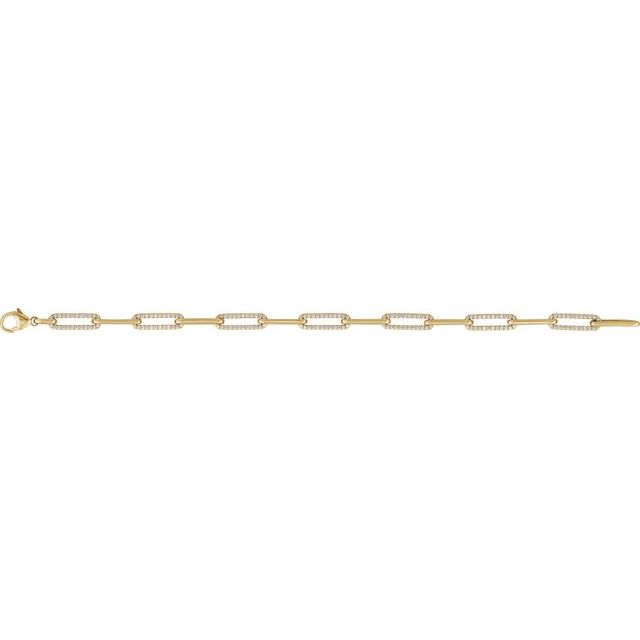 14k-yellow-gold-1-ctw-lab-grown-diamond-link-7"-bracelet