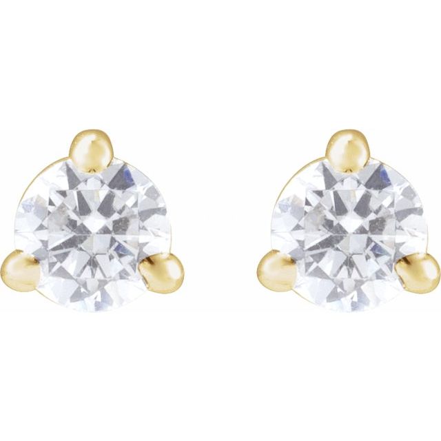 14k-yellow-1/5-ctw-lab-grown-diamond-cocktail-style-stud-earrings