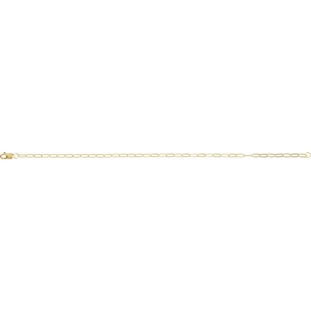 14k-yellow-gold--paperclip-style-7"-chain