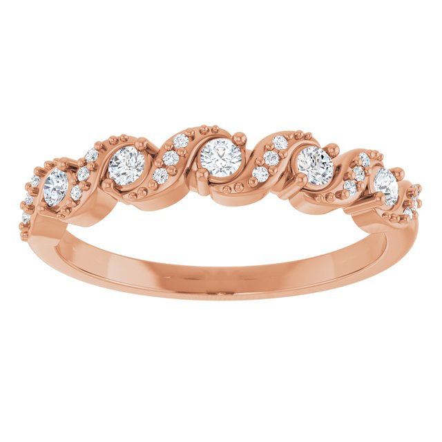 14k-rose-gold-1/5-ctw-lab-grown-diamond-five-stone-anniversary-band