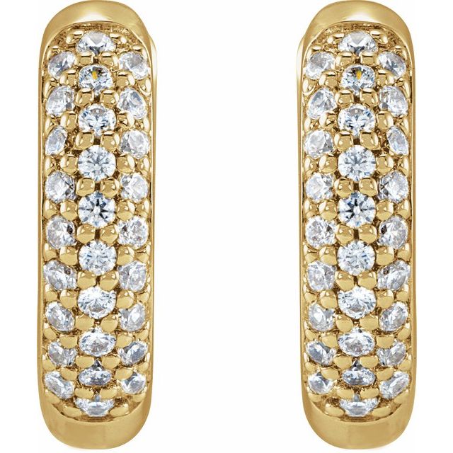 14k-yellow-1/4-ctw-lab-grown-diamond--hinged-hoop-earrings