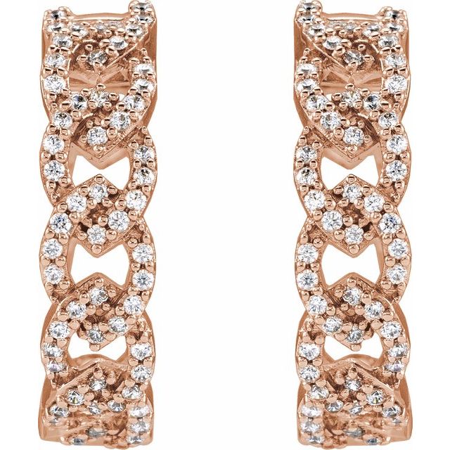 14k-rose-1/2-ctw-lab-grown-diamond--hoop-earrings