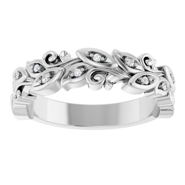 platinum-.05-ctw-lab-grown-diamond-floral-band