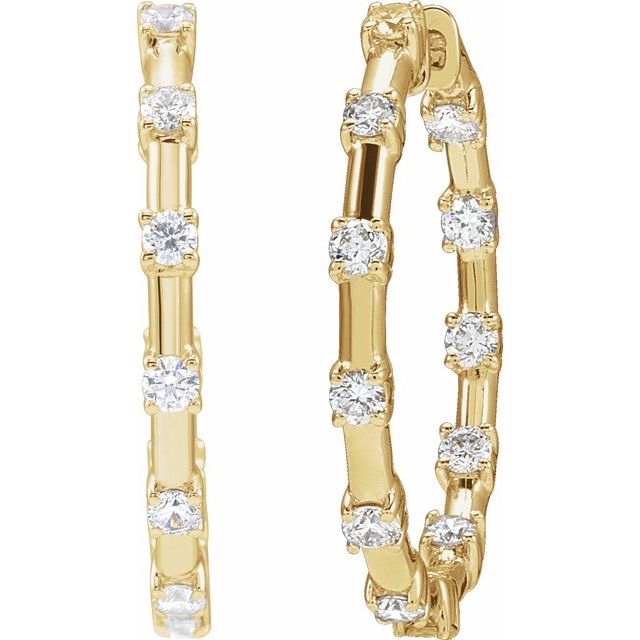 14k-yellow-1-ctw-lab-grown-diamond-inside-outside--hoop-earrings
