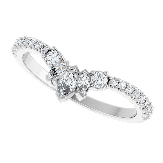 platinum-1/3-ctw-lab-grown-diamond-contour-band