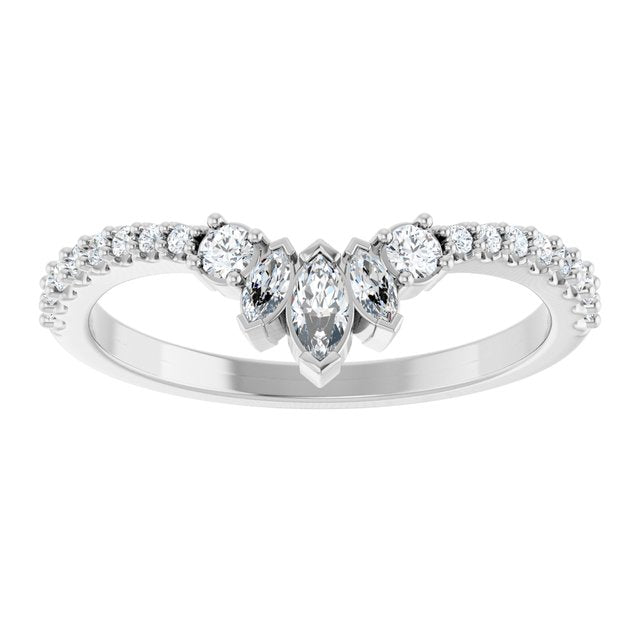 platinum-1/3-ctw-lab-grown-diamond-contour-band