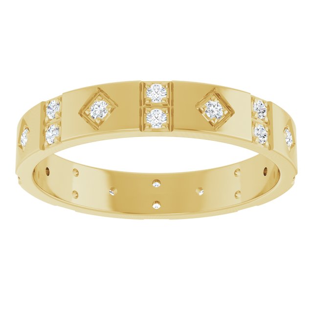 14k-yellow-gold-1/4-ctw-lab-grown-diamond-mens-accented-band