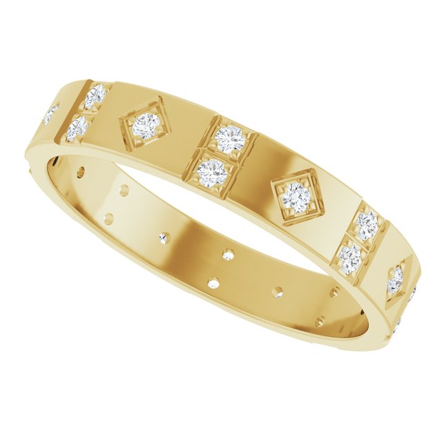 14k-yellow-gold-1/4-ctw-lab-grown-diamond-mens-accented-band
