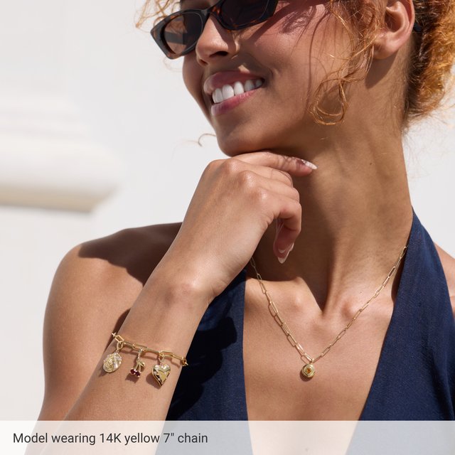 14k-yellow-gold--paperclip-style-7"-chain