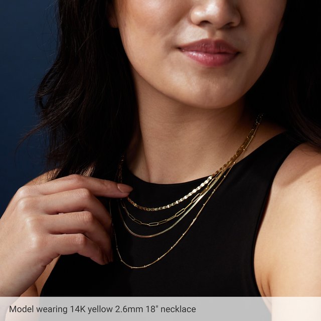 14k-yellow-gold--paperclip-style-7"-chain