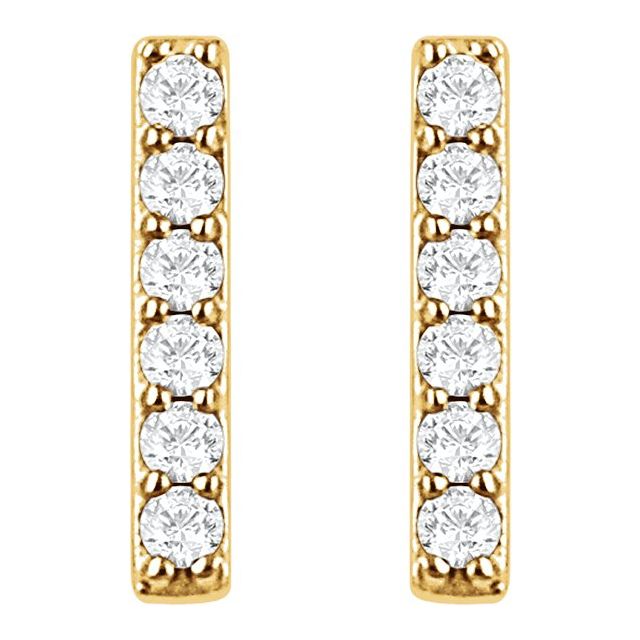 14k-yellow-1/10-ctw-lab-grown-diamond-bar-earrings
