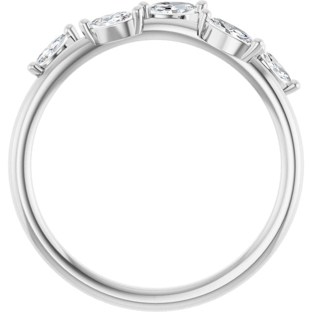 14k-white-1/4-ctw-lab-grown-diamond-leaf-ring