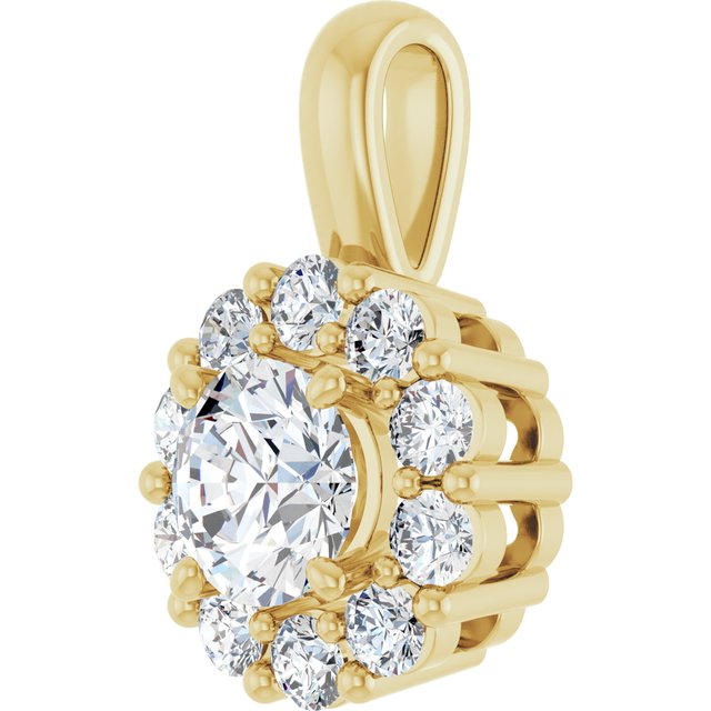 14k-yellow-3/4-ctw-lab-grown-diamond-halo-style-pendant