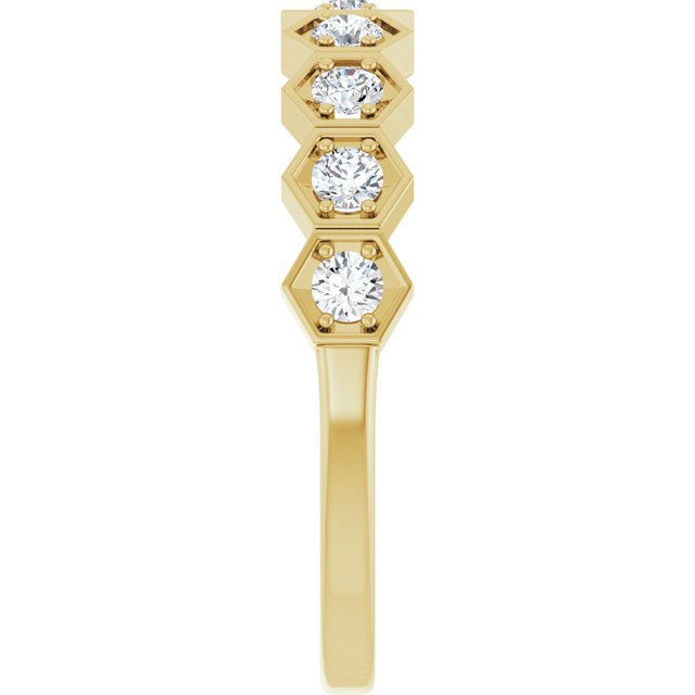 14k-yellow-3/8-ctw-lab-grown-diamond-stackable-ring