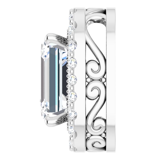 14k white 5/8 ctw lab grown diamond pendant