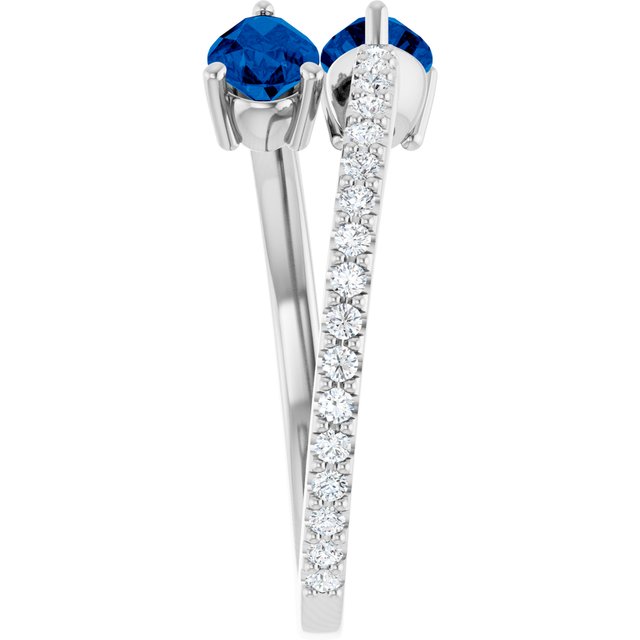 14k-white-lab-grown-blue-sapphire-&-1/3-ctw-natural-diamond-ring