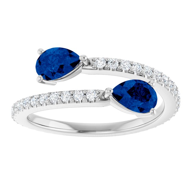 14k-white-lab-grown-blue-sapphire-&-1/3-ctw-natural-diamond-ring