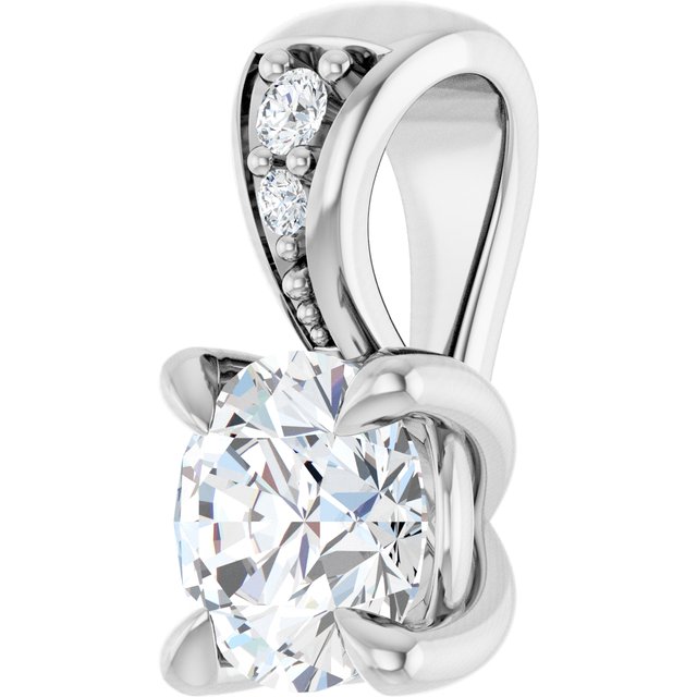 14k-white-1/4-lab-grown-diamond-pendant