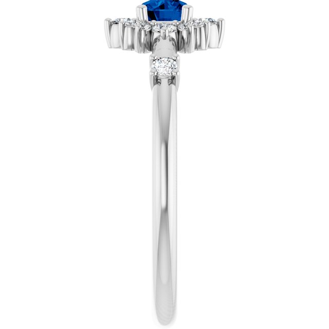 14k-white-lab-grown-blue-sapphire-&-1/6-ctw-natural-diamond-halo-style-ring
