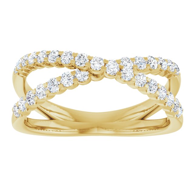14k-yellow-1/2-ctw-lab-grown-diamond-criss-cross-ring