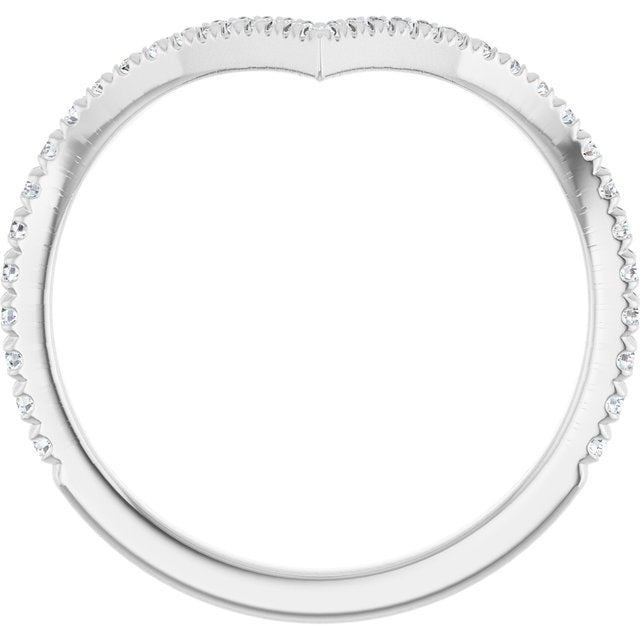 platinum-1/4-ctw-lab-grown-diamond--french-set-contour-band