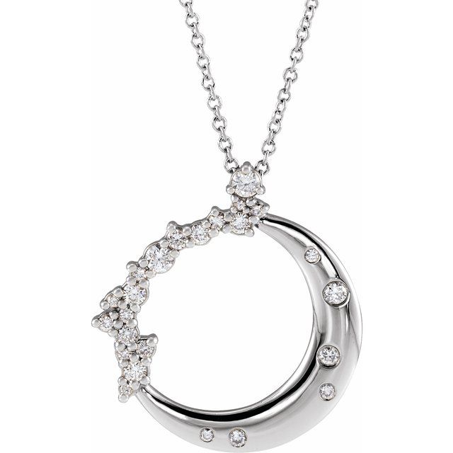 14k-white-1/4-ctw-lab-grown-diamond-crescent-moon-16-18"-necklace