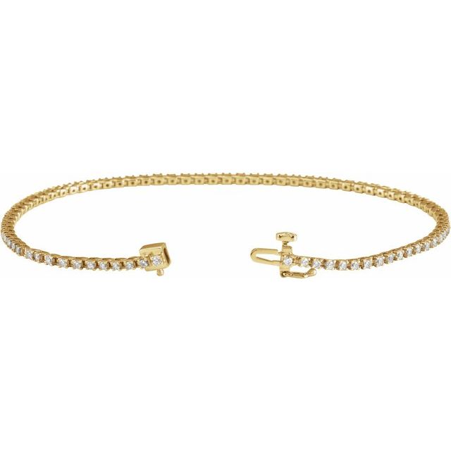 14k-yellow-1-ctw-lab-grown-diamond-line-7-1/4"-bracelet