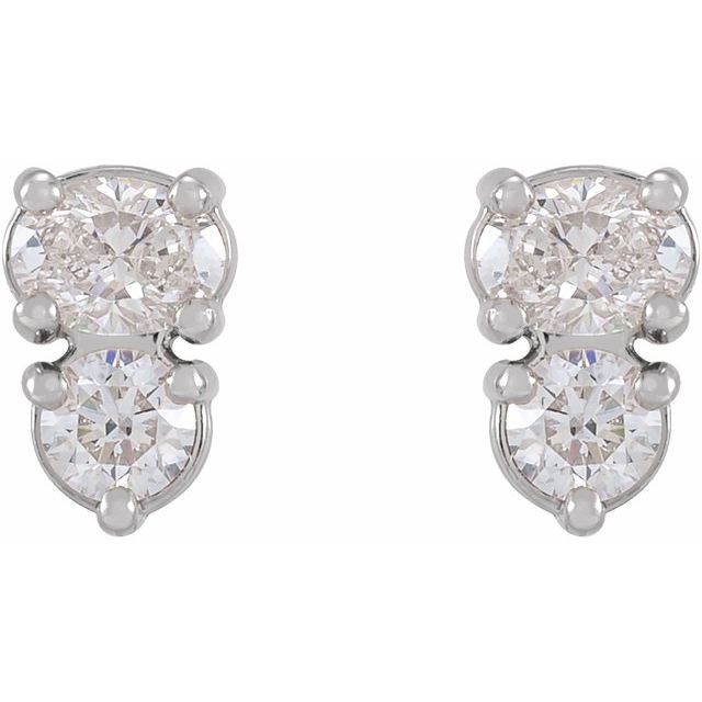 14k-white-1/2-ctw-lab-grown-diamond-two-stone-earrings