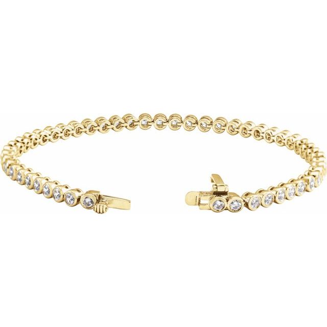 14k-yellow-3-1/2-ctw-lab-grown-diamond-bezel-set-7"-bracelet
