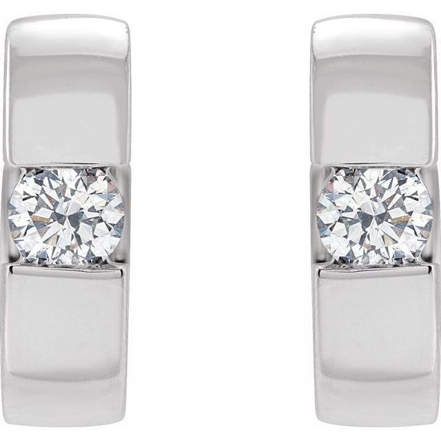 14k-white-1/4-ctw-lab-grown-diamond-hinged-huggie-earrings