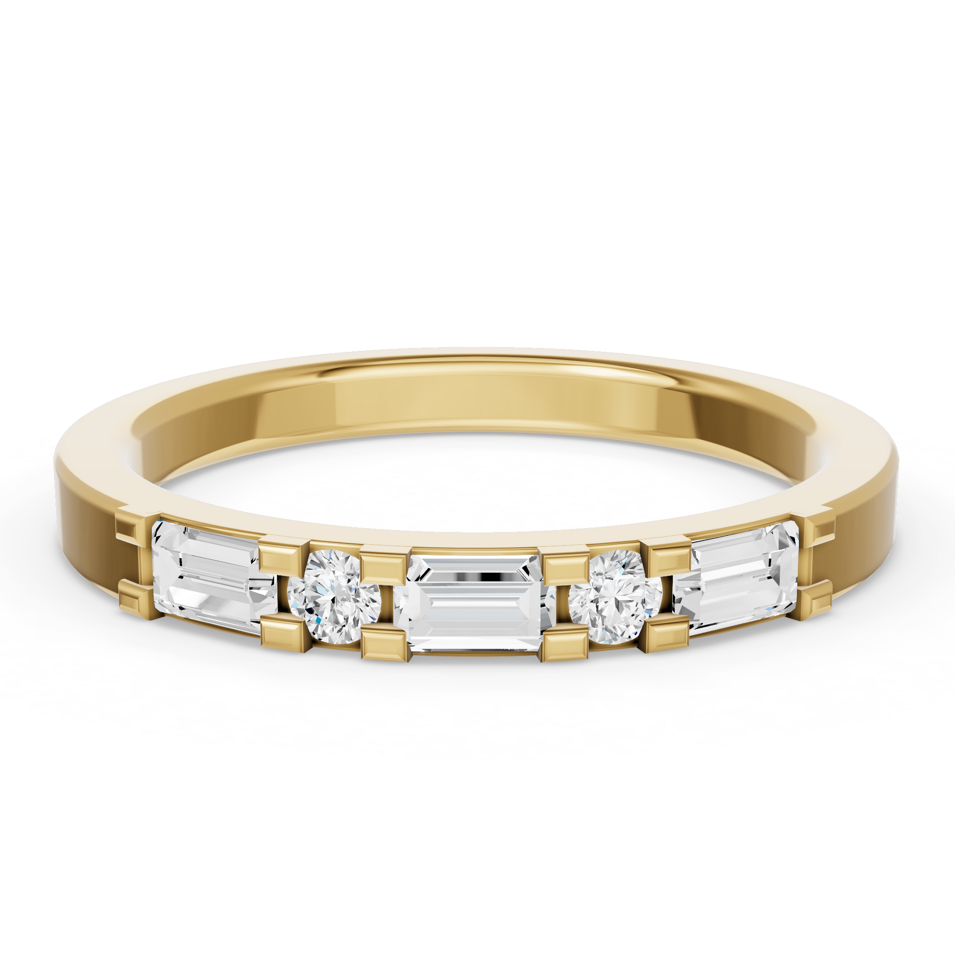 18K Yellow Gold Diamond Band