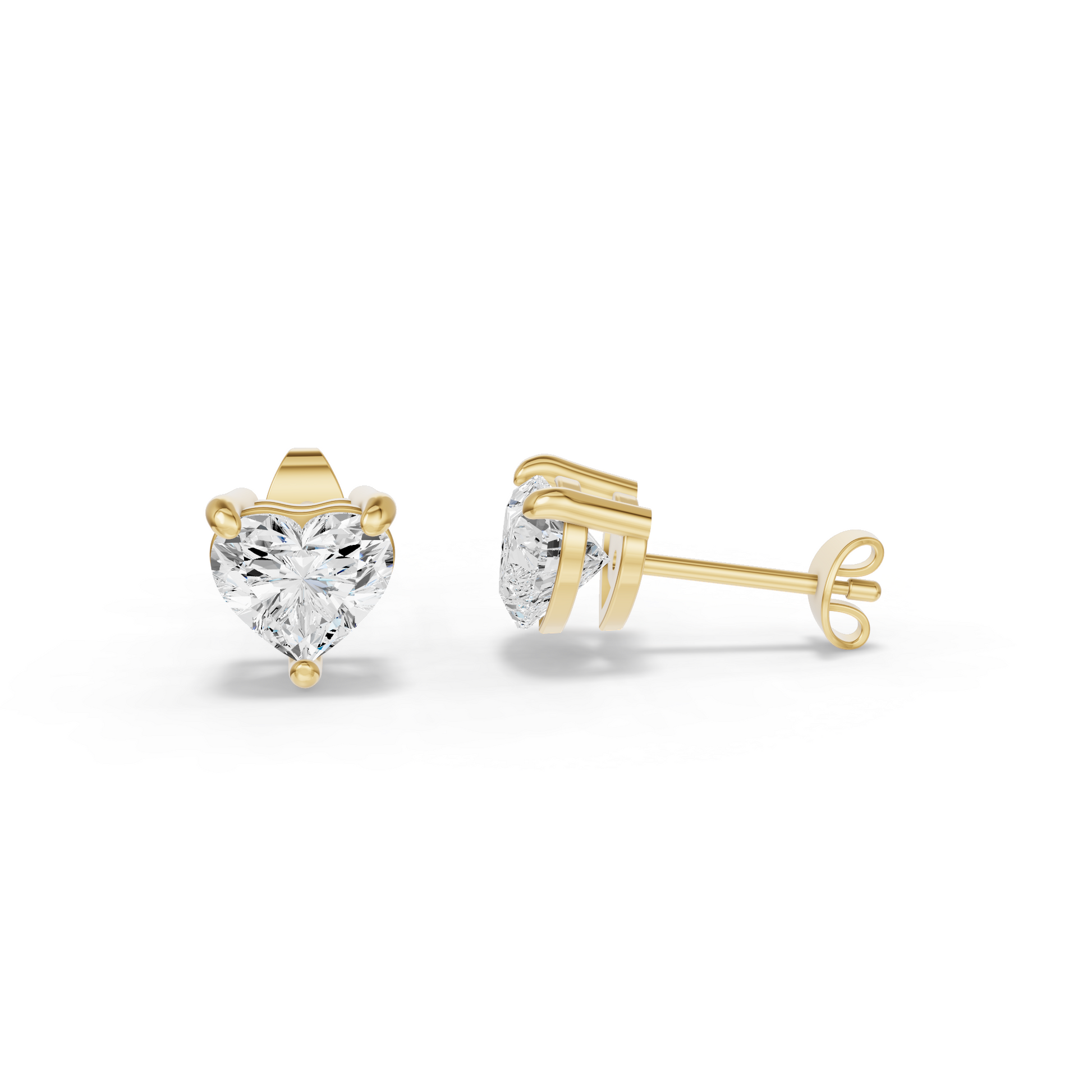 14K Yellow Gold Stud Earrings