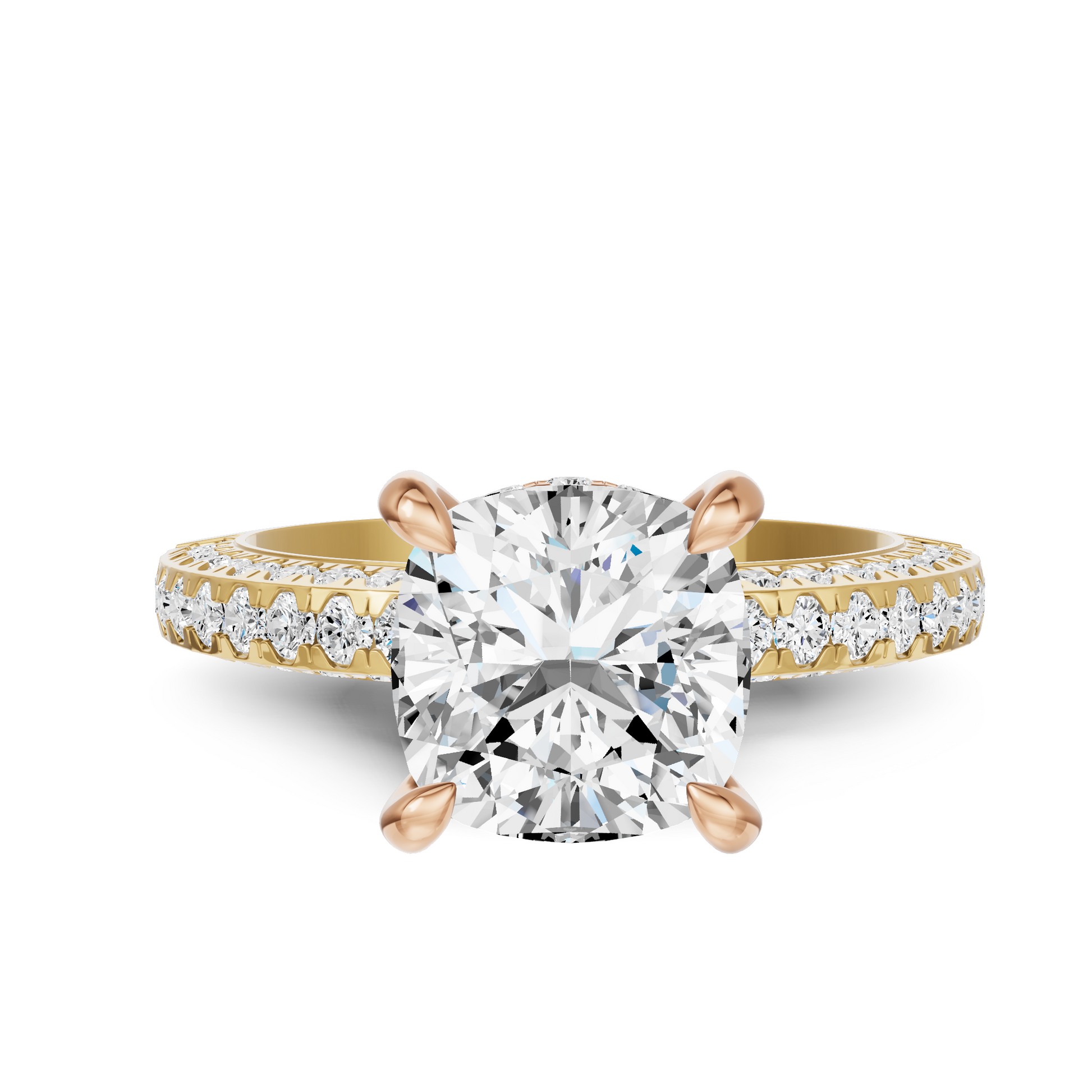 Hidden Halo Cathedral Eternity Band Ring