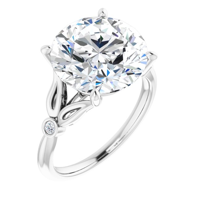 14K Rose 12 Round Ring Mounting