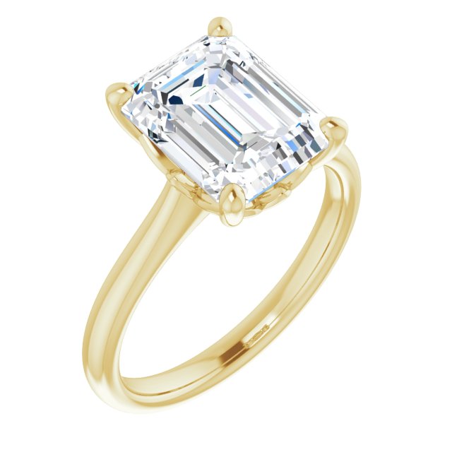 18K Yellow Emerald Engagement Ring Mounting – VDB Shopify App Demo Store